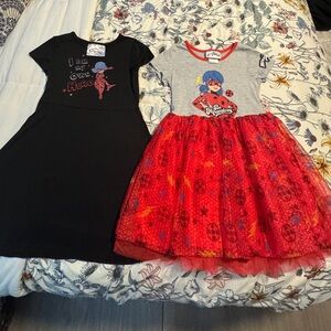 2 Kids Hero Dresses  Set in Black and Red